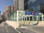 地下車庫出入口玻璃雨棚，北京自行車棚